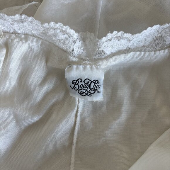 Vintage Bodychic Satin Babydoll Teddy Medium Made In USA Nylon Sexy Romantic - Picture 9 of 15